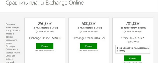 Сервис Microsoft Exchange