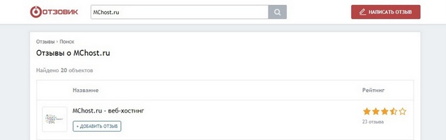 Mchost - Отзовик