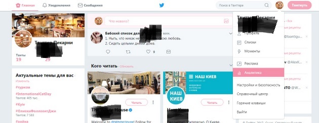 Twitter - Аналитика